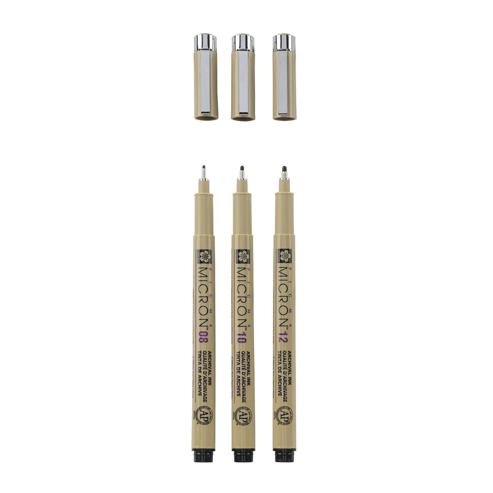 Fibre Tip Pen | Pigma Micron Black Set | Set of 3 | Broad | Sakura