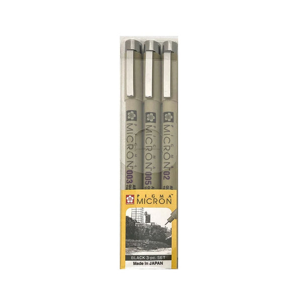 Fibre Tip Pen | Pigma Micron Black Set | Set of 3 | Fine | Sakura