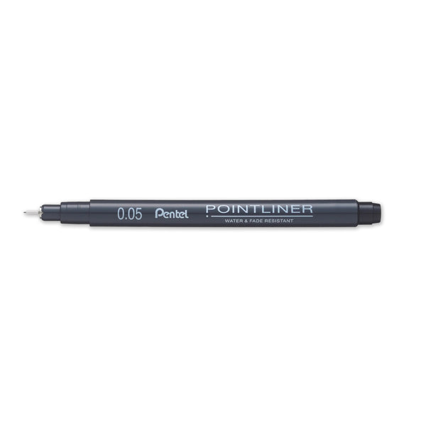 Fibre Tip Pen | Pointliner | Black | Pentel | 5 SIZE OPTIONS AVAILABLE