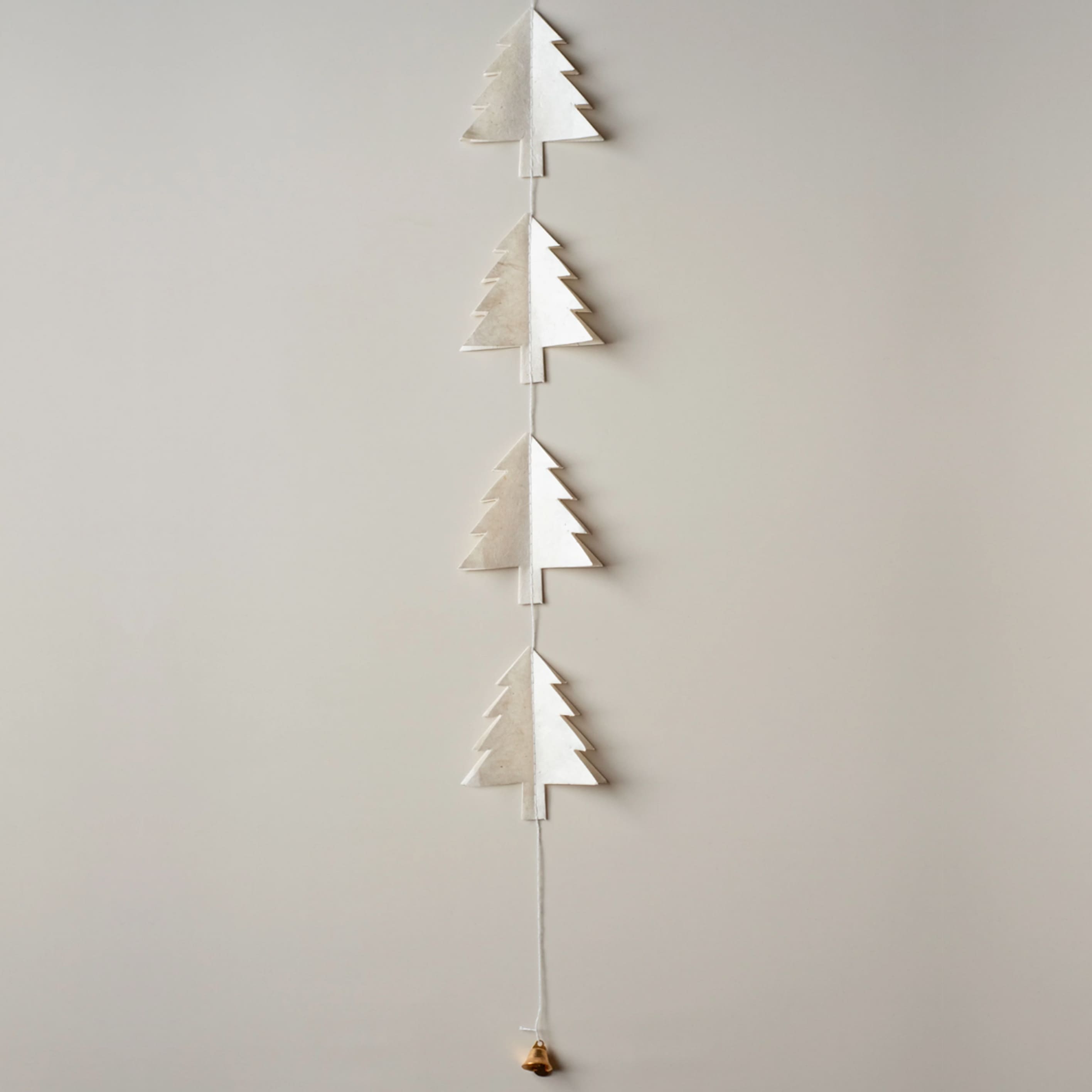 Paper Garland | Handmade Nepalese Lokta Paper | Christmas Tree | Natural | Kami Paper