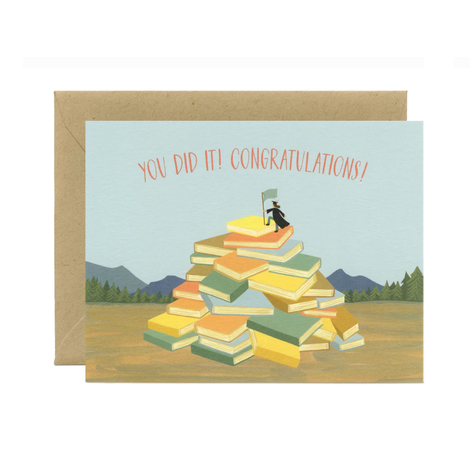 Graduation Card | Book Mountain | Yeppie Paper