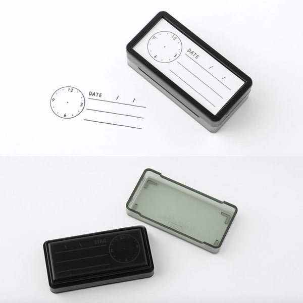 Stamp | Self Inking Stamp | Half | Clock | Midori