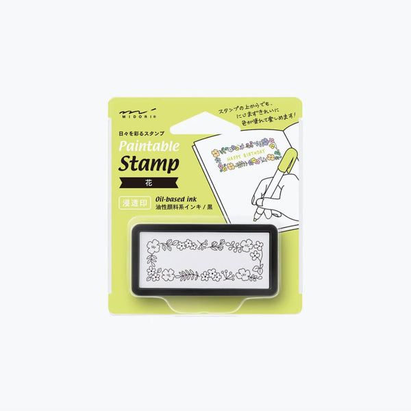 Stamp | Self Inking Stamp | Half | Flower | Midori