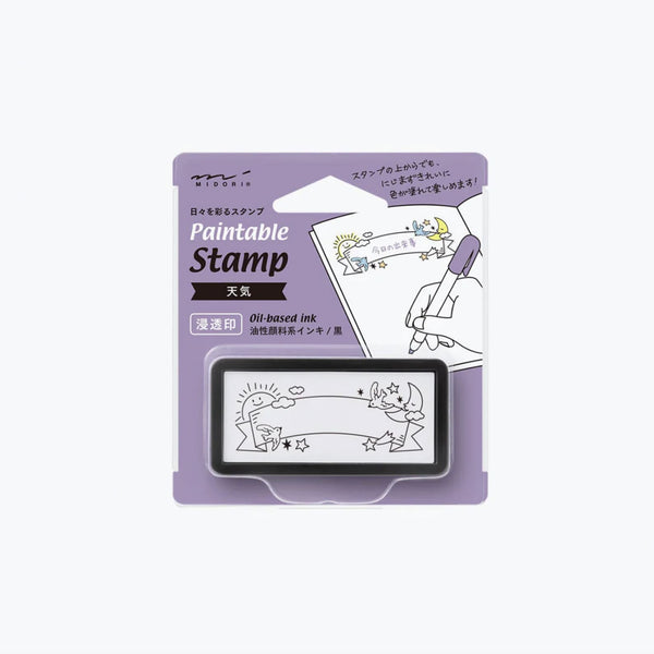 Stamp | Self Inking Stamp | Half | Weather | Midori