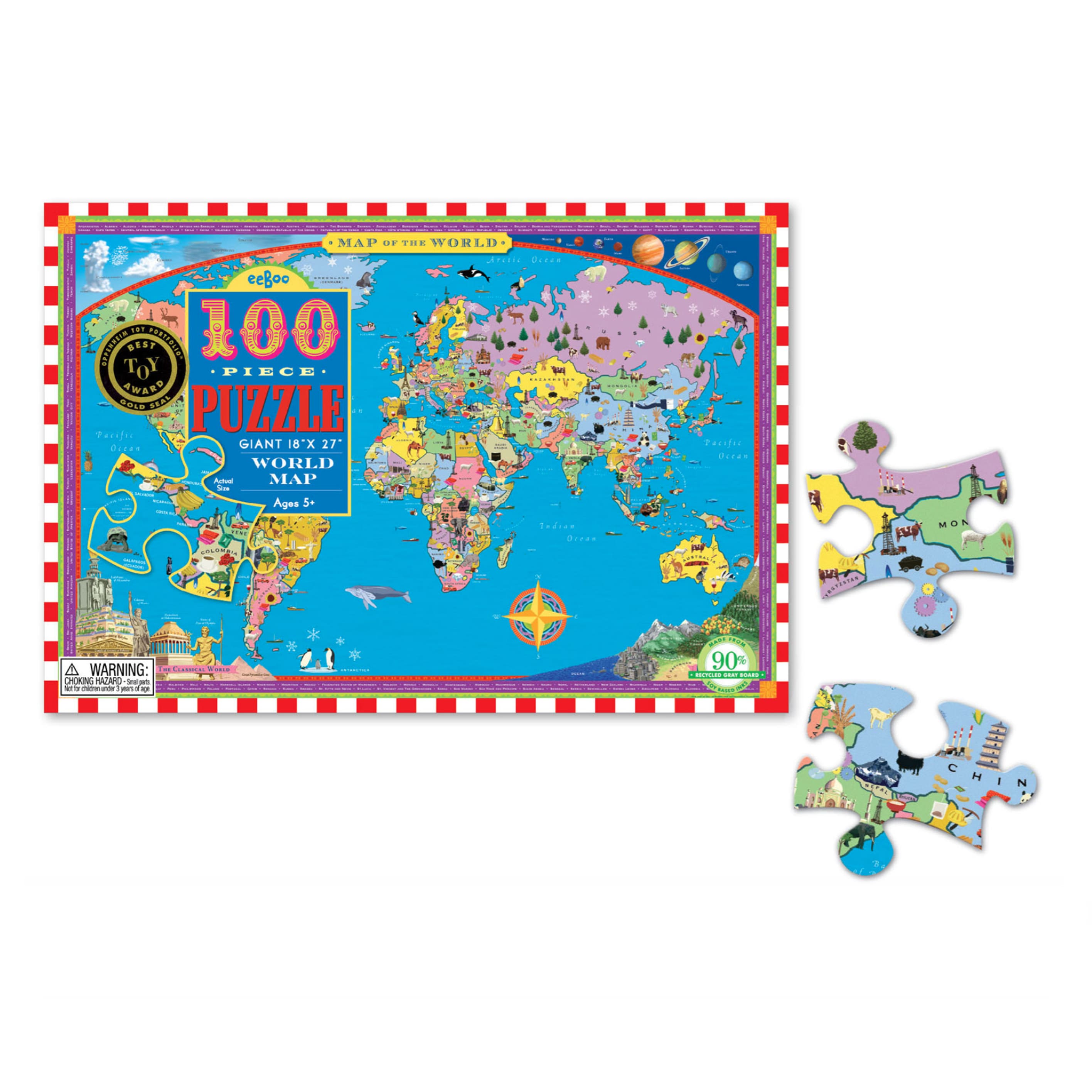 Jigsaw Puzzle | World Map | eeBoo