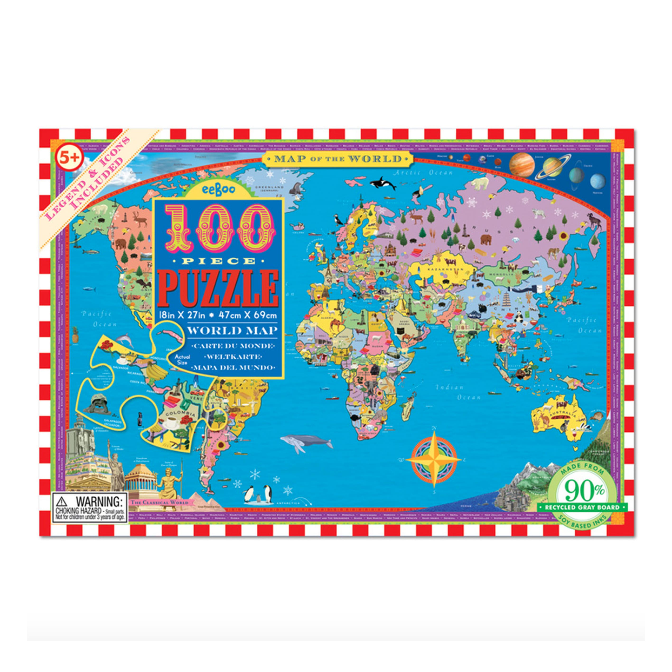 Jigsaw Puzzle | World Map | eeBoo