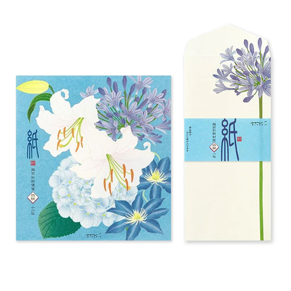 Kami Letter Writing Set | Summer Floral | Midori