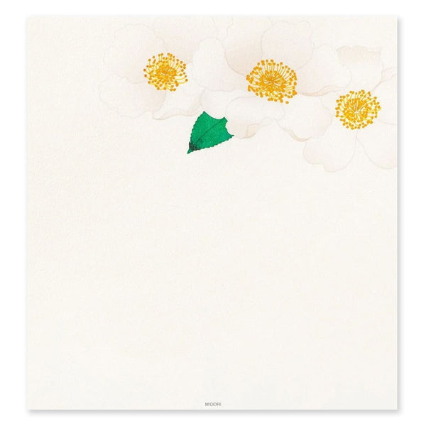 Kami Letter Writing Set | Winter Camellia | Midori