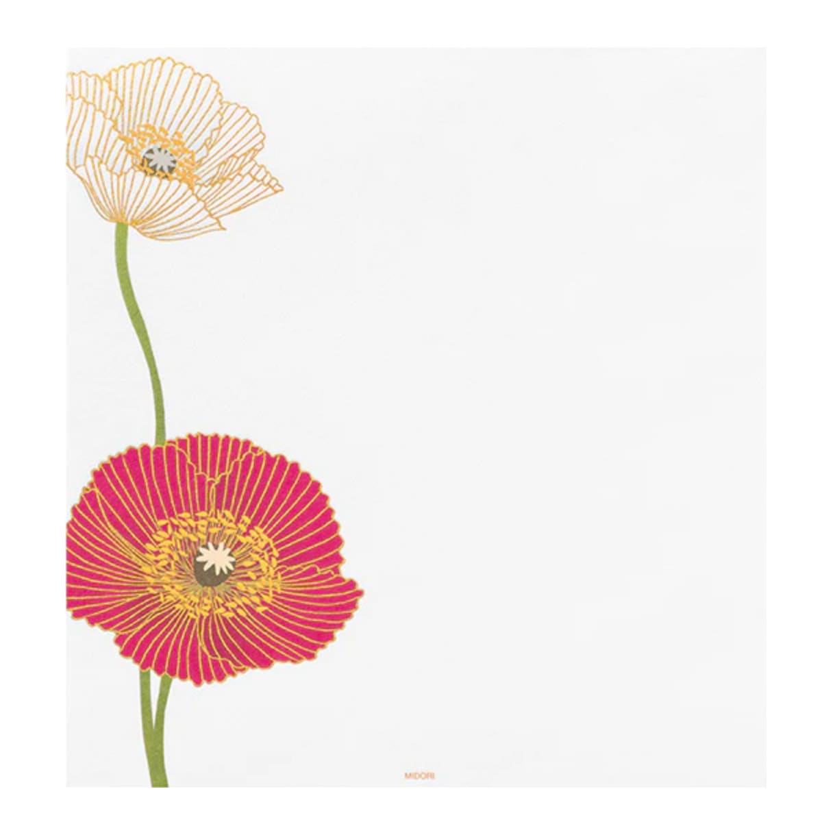 Kami Letter Writing Set | Spring Poppies| Midori