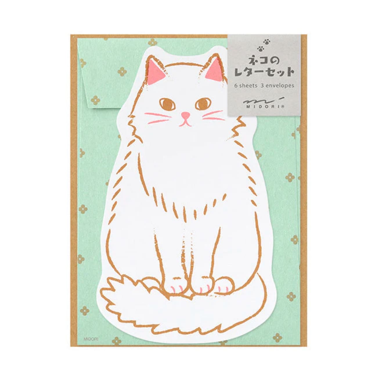 Die Cut Letter Writing Set | Cat | Midori