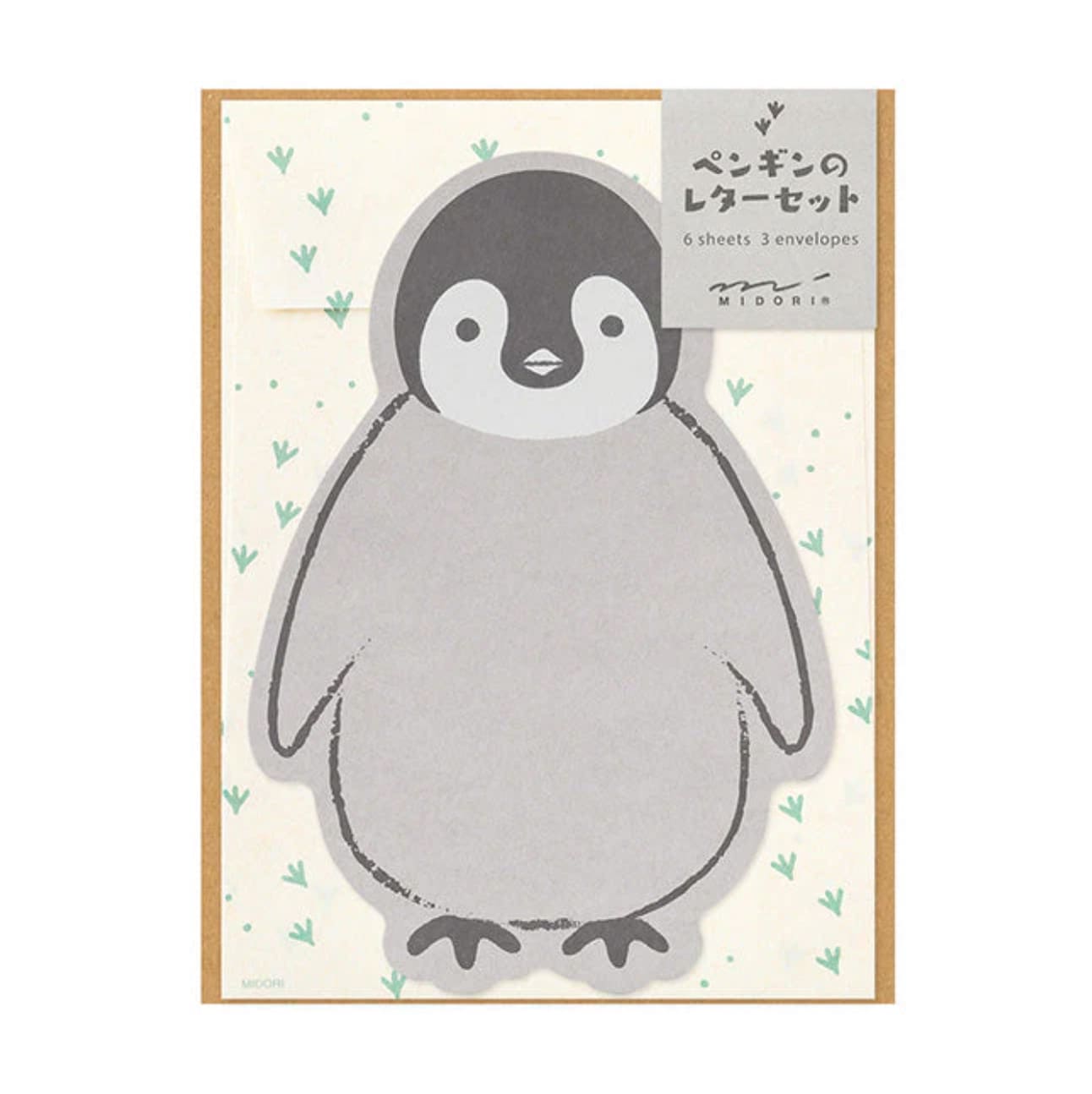 Die Cut Letter Writing Set | Penguin | Midori