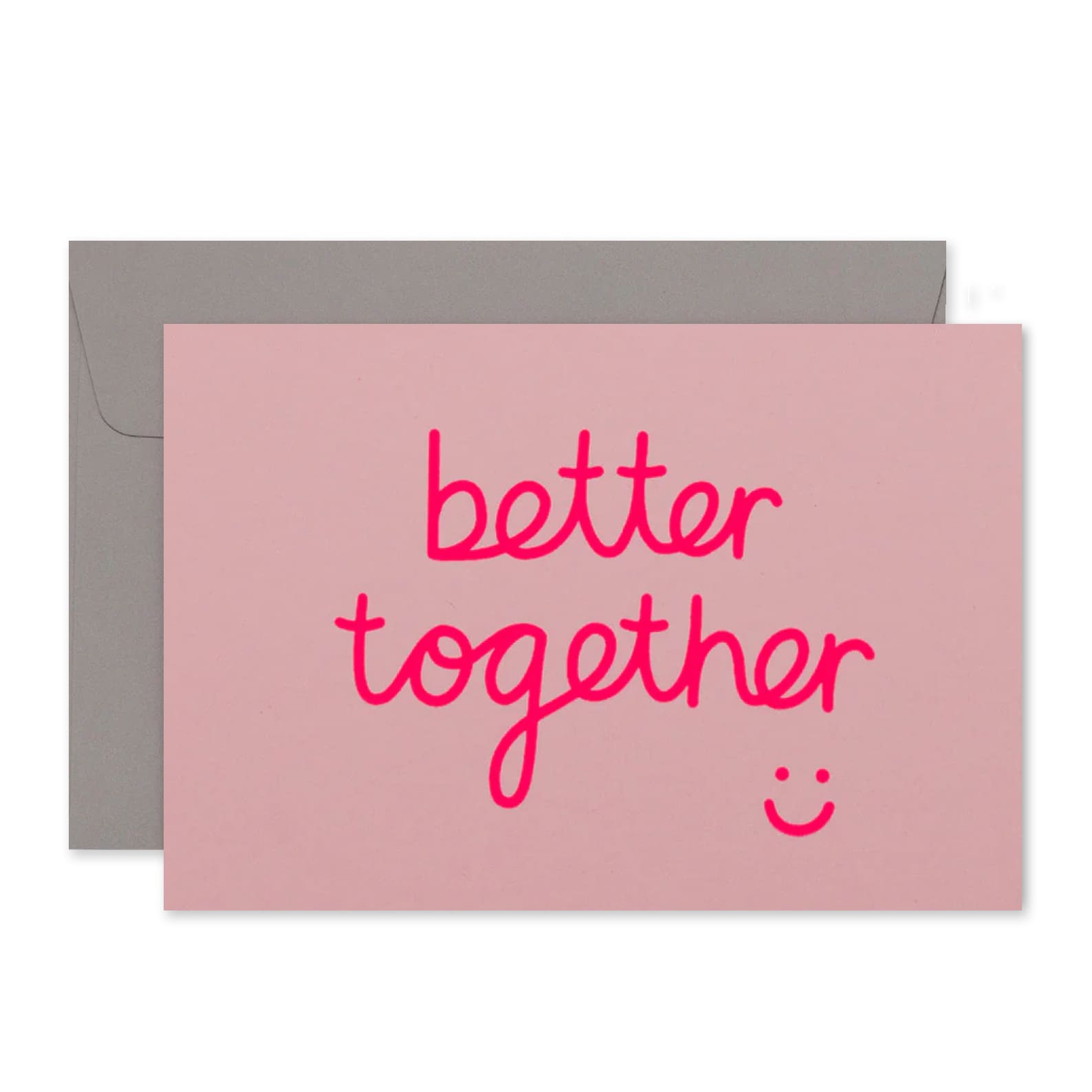 Love & Friendship Card | Better Together | Neon Pink on Pink | Me & Amber