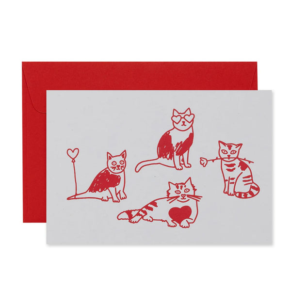 Love & Friendship Card | Love Cats | Red | Me & Amber