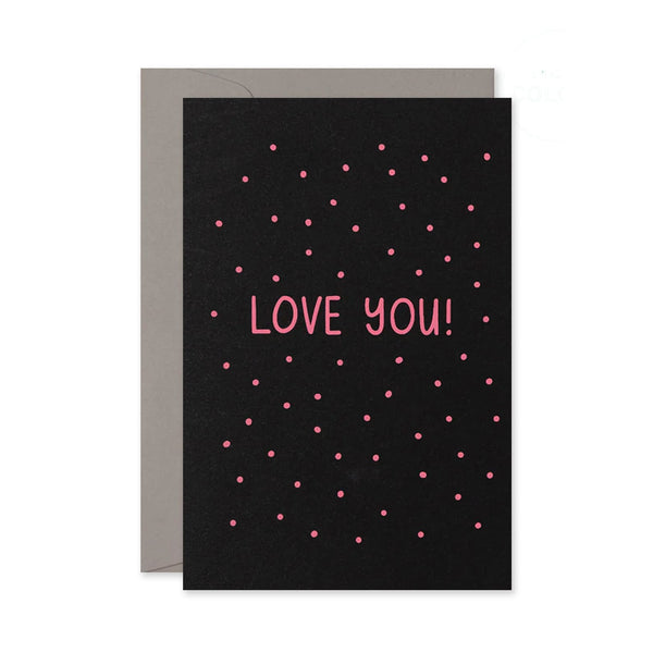 Love & Friendship Card | Confetti Love You | Sherbet On Black | Me & Amber