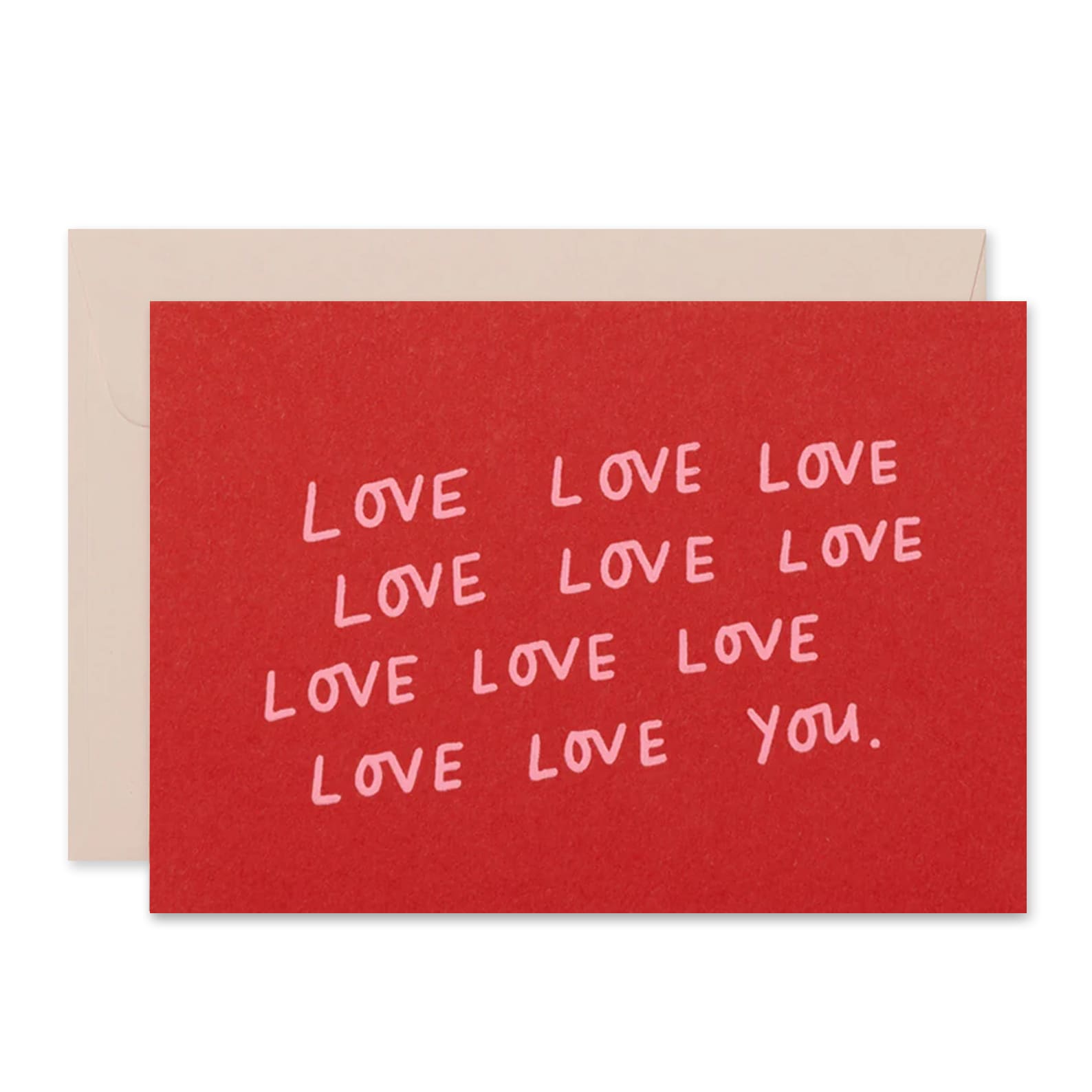 Love & Friendship Card | Love Love Love You | Sherbet on Red | Me & Amber