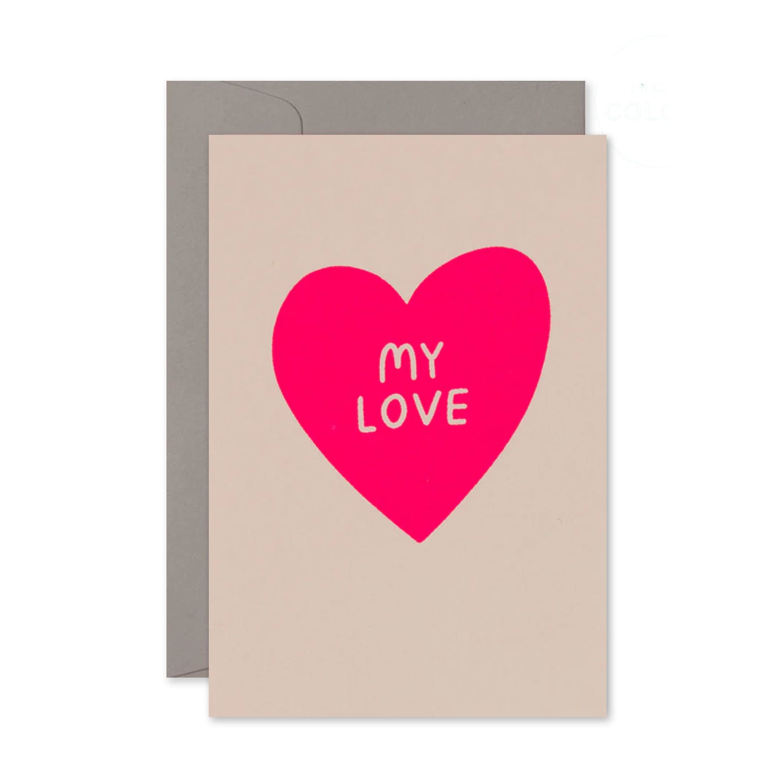 Love & Friendship Card | My Love Heart | Neon Pink On Blush | Me & Amber