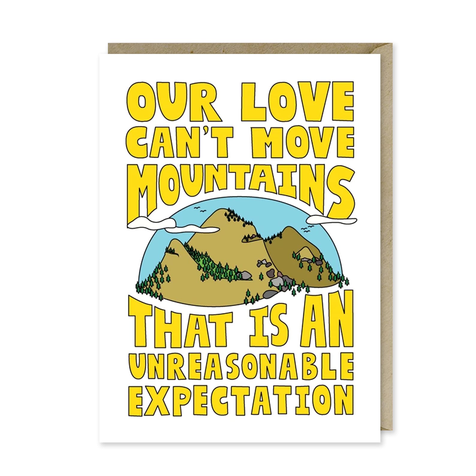 Love & Friendship Card | Our Love Can't Move Mountains | Things By Bean