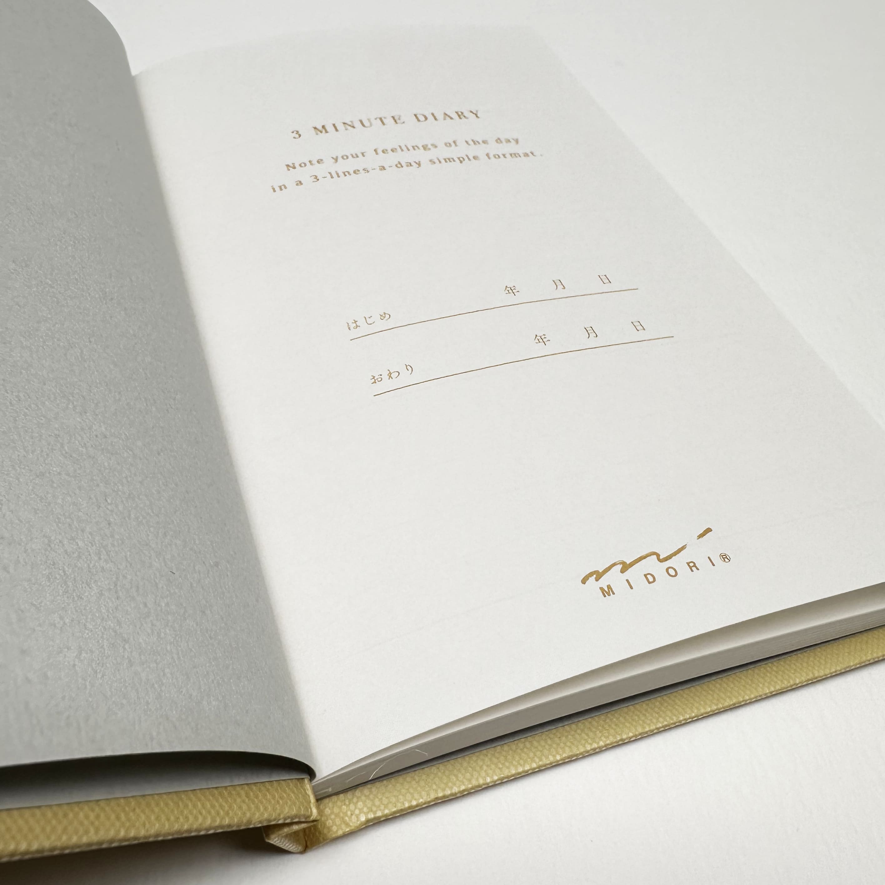 Notebook | Lined | 3 Minute Diary | A6 | Midori | 2 COLOUR OPTIONS AVAILABLE