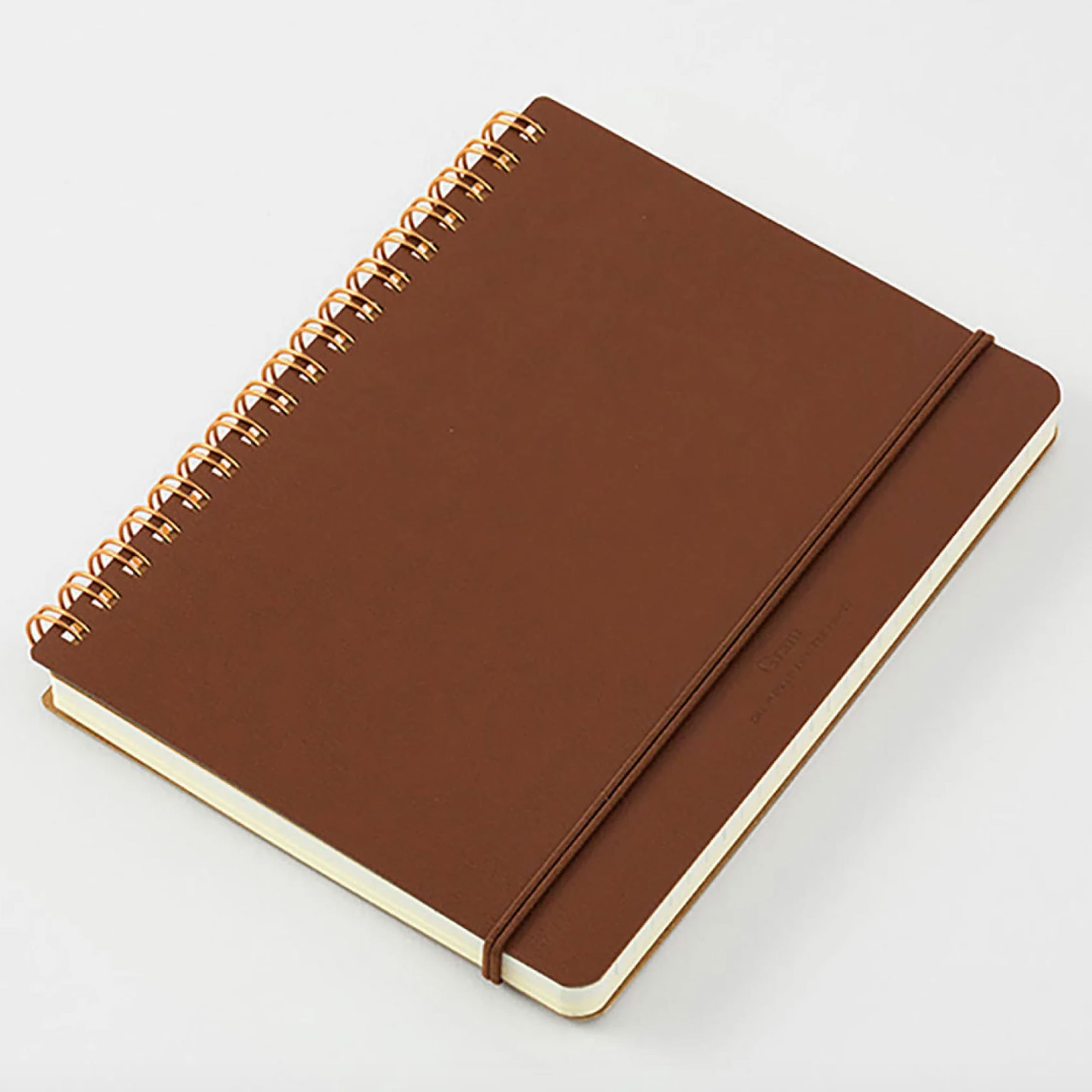 Notebook | Grain Recycled Leather Notepad | Lined & Unlined | B6 | Midori | 2 COLOUR OPTIONS AVAILABLE