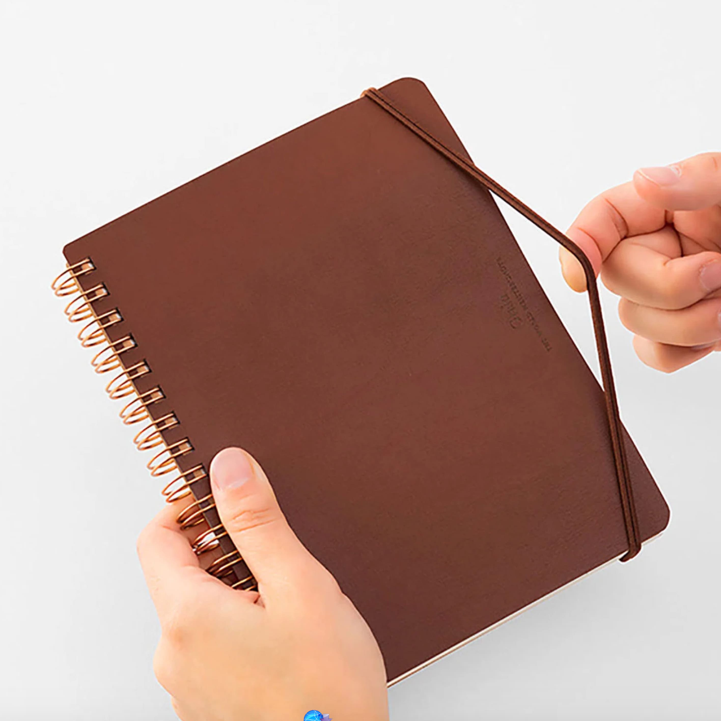 Notebook | Grain Recycled Leather Notepad | Lined & Unlined | B6 | Midori | 2 COLOUR OPTIONS AVAILABLE