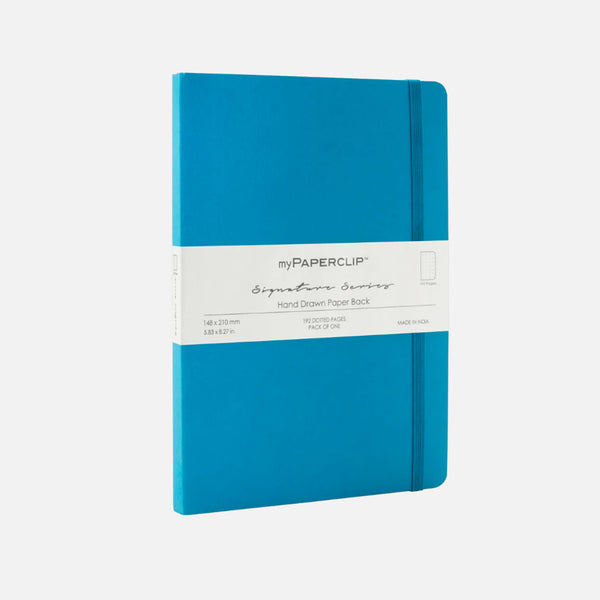 Notebook | Signature Series | Soft Cover | A5 | Grid | Kingfisher Blue | myPaperclip