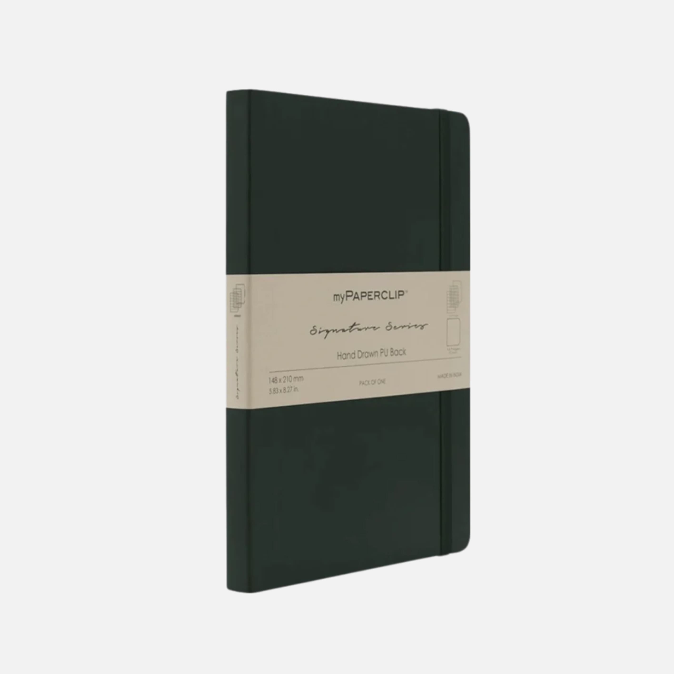 Notebook | Vegan Leather Signature Series | Lined | A5 | myPaperclip | 2 COLOUR OPTIONS AVAILABLE