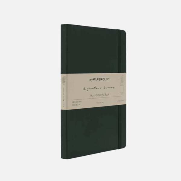 Notebook | Vegan Leather Signature Series | Unlined | A5 myPaperclip | 4 COLOUR OPTIONS AVAILABLE