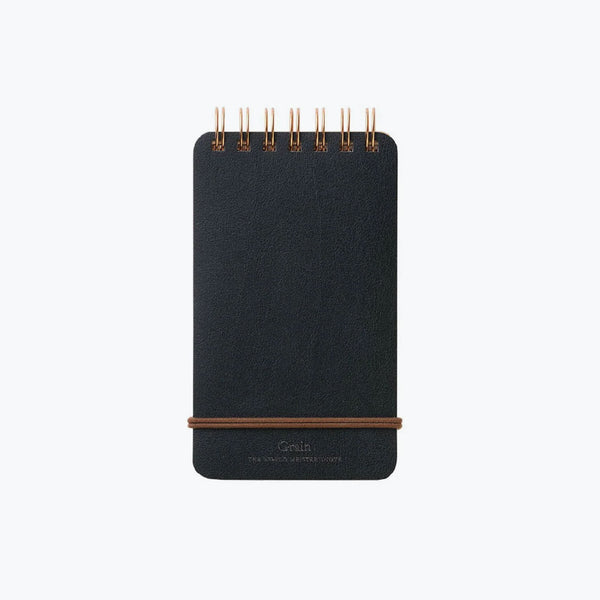 Notepad | Grain Recycled Leather Notepad | Lined & Unlined | Midori | 2 COLOUR OPTIONS AVAILABLE