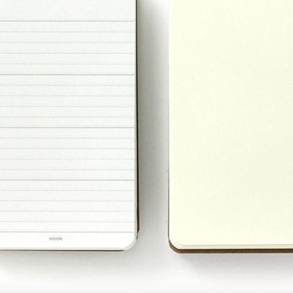 Notebook | Grain Recycled Leather Notepad | Lined & Unlined | B6 | Midori | 2 COLOUR OPTIONS AVAILABLE