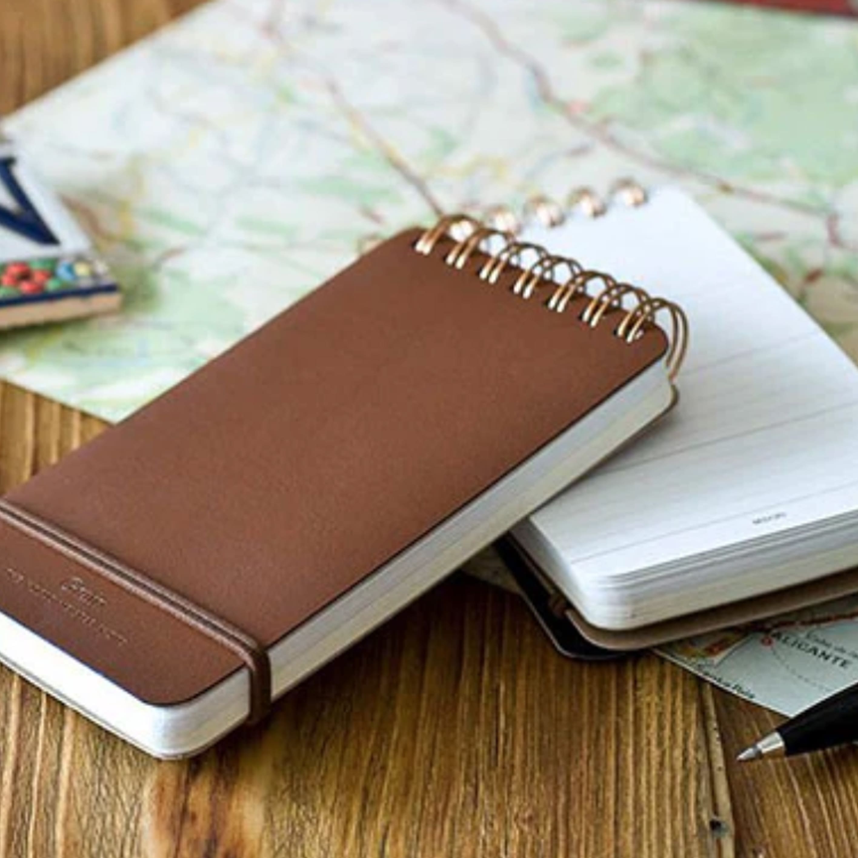 Notepad | Grain Recycled Leather Notepad | Lined & Unlined | Midori | 2 COLOUR OPTIONS AVAILABLE