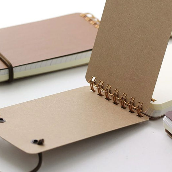 Notepad | Grain Recycled Leather Notepad | Lined & Unlined | Midori | 2 COLOUR OPTIONS AVAILABLE