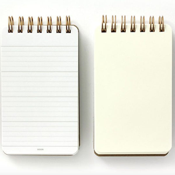 Notepad | Grain Recycled Leather Notepad | Lined & Unlined | Midori | 2 COLOUR OPTIONS AVAILABLE