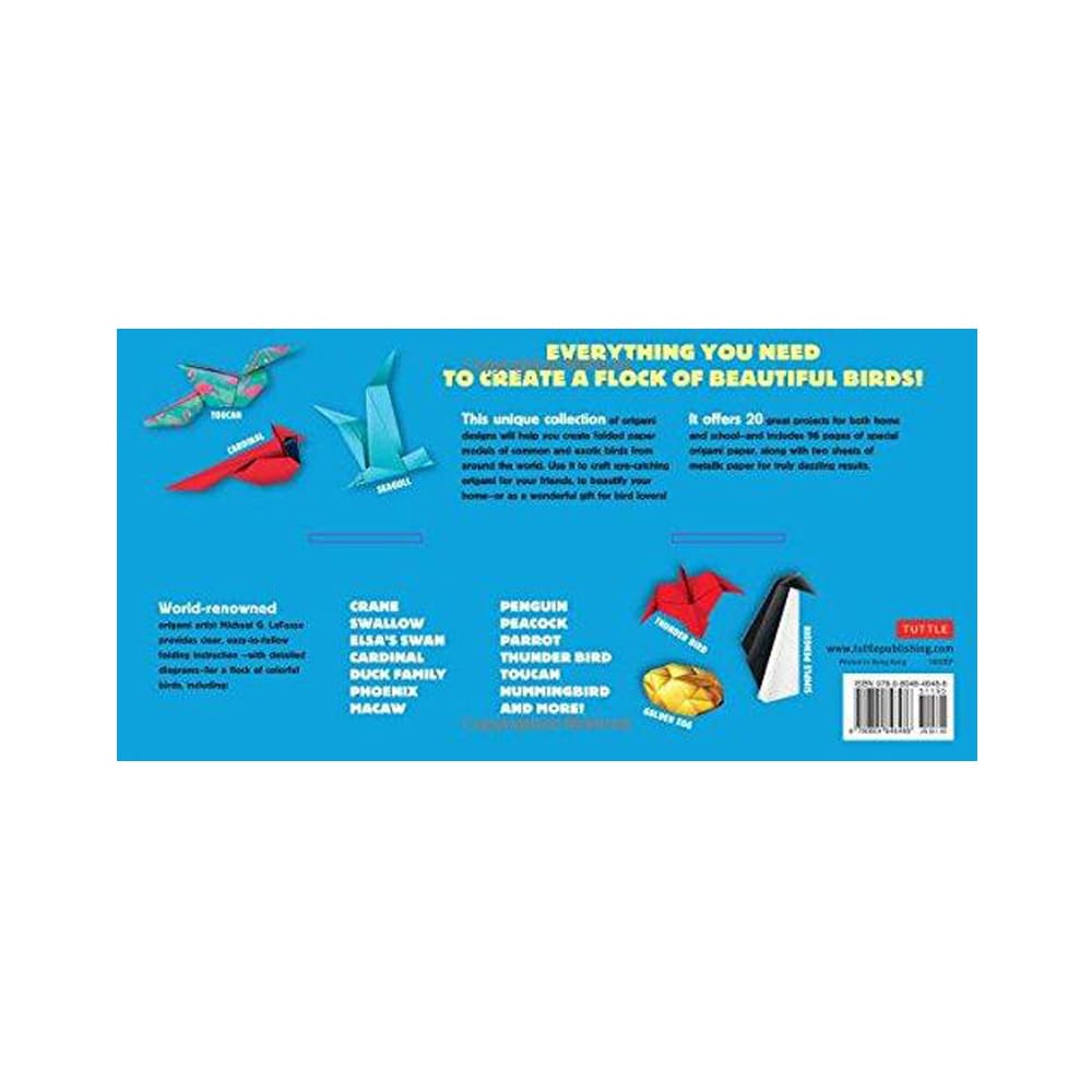 Origami Kits | Origami Birds |  20 Models | 96 Sheets | Tuttle