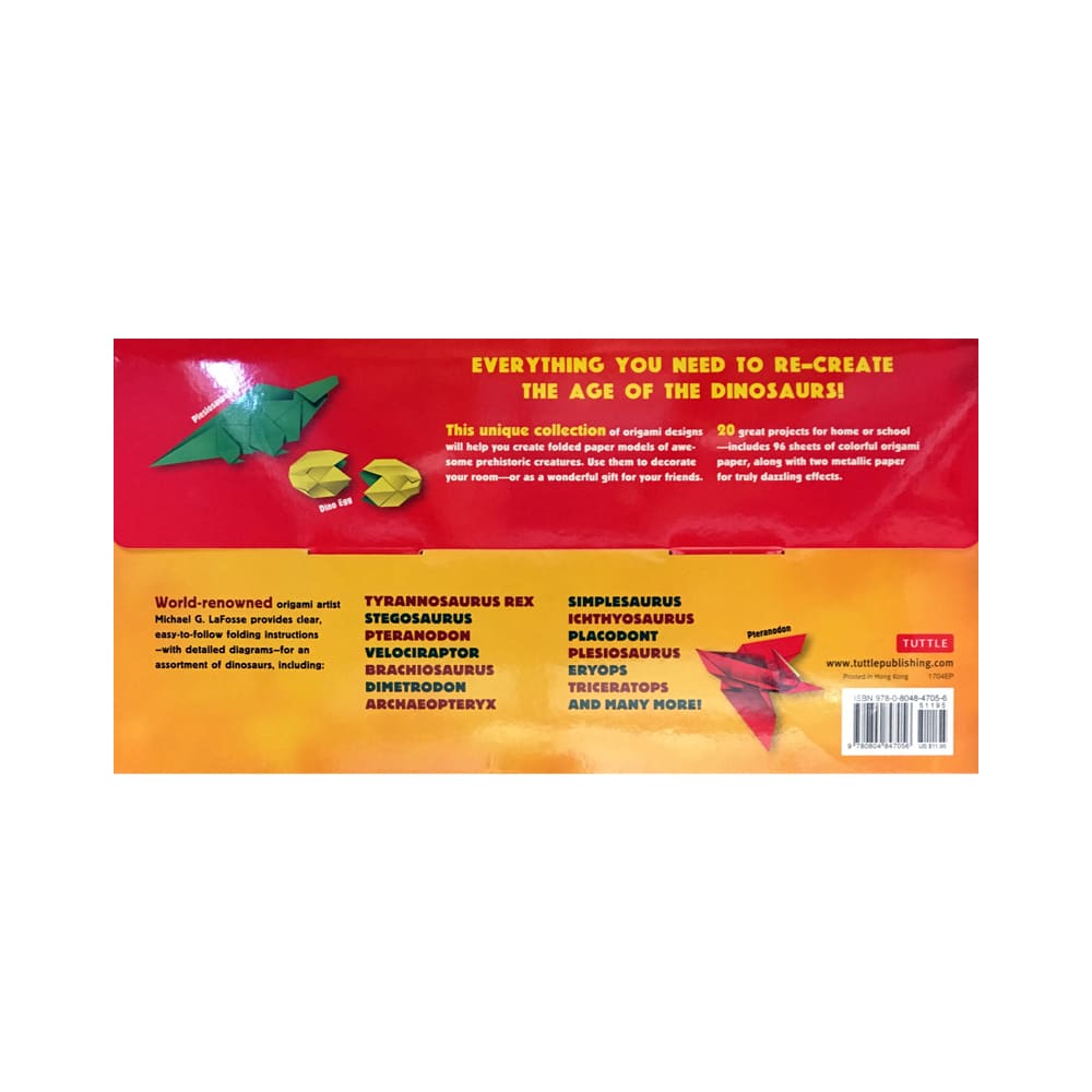 Origami Kits | Origami Dinosaurs | 20 Models | 96 Sheets | Tuttle