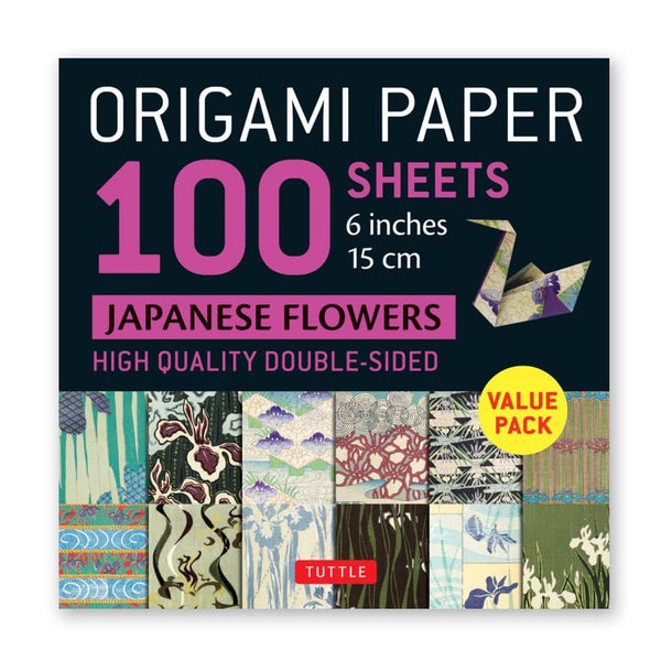 Origami Paper | Japanese Flowers | 15 x 15cm | 100 Sheets | Tuttle