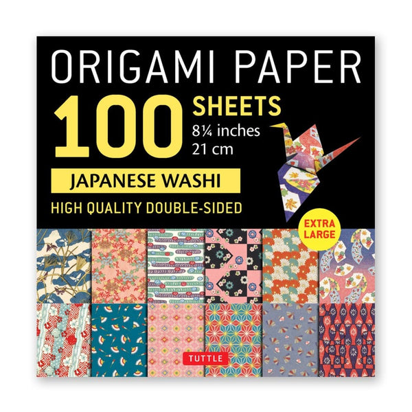 Origami Paper | Japanese Washi Double Sided | 21 x 21cm | 100 Sheets | Tuttle