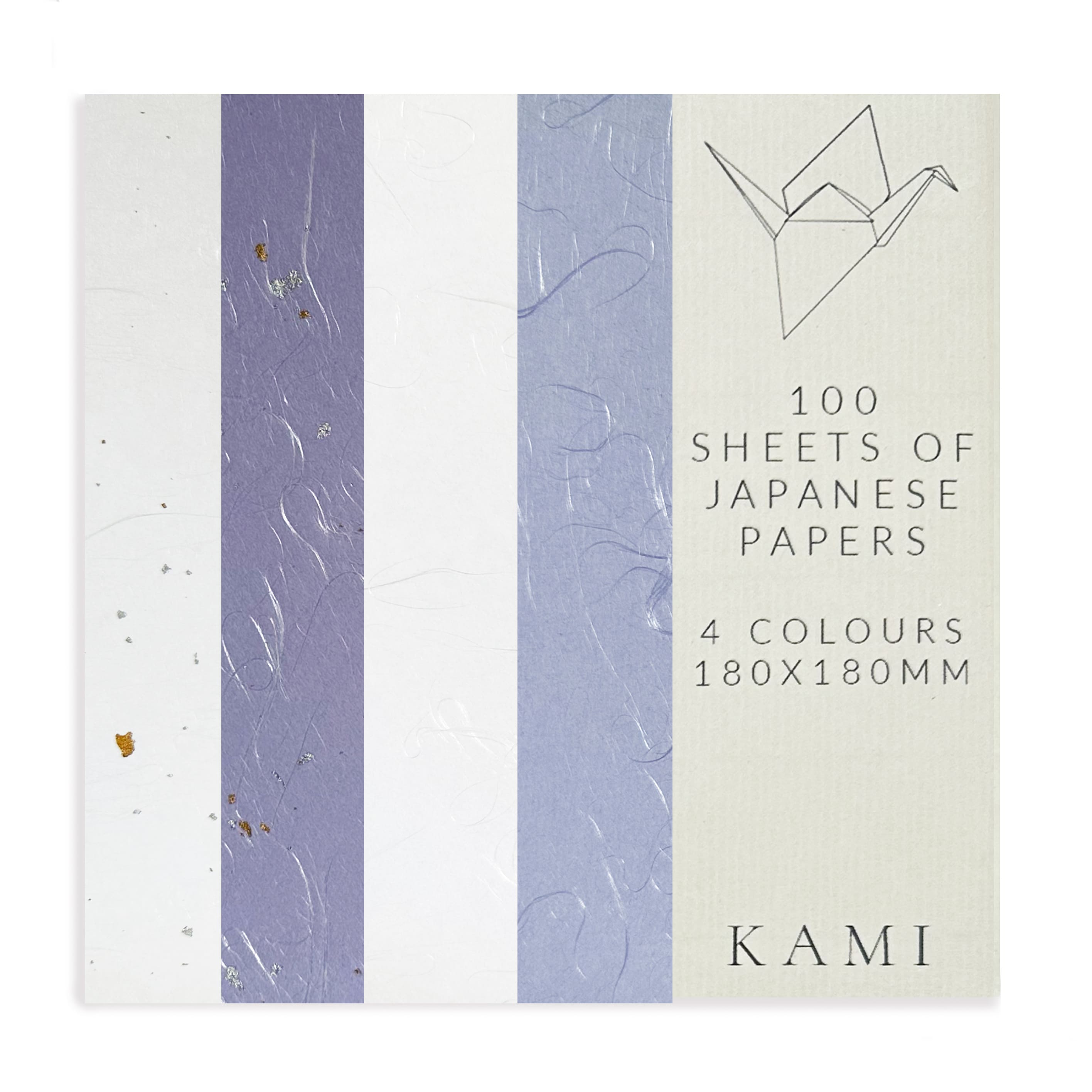 Origami Paper | Unprinted Japanese | 4 Colours | 100 Sheets | 180mm x 180mm | Kami Paper | 7 DESIGN OPTIONS AVAILABLE