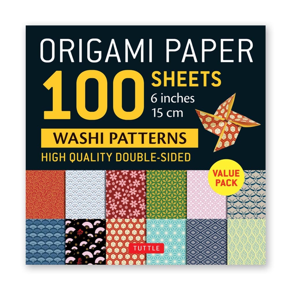 Origami Paper | Washi Patterns | 15 x 15cm | 100 Sheets | Tuttle