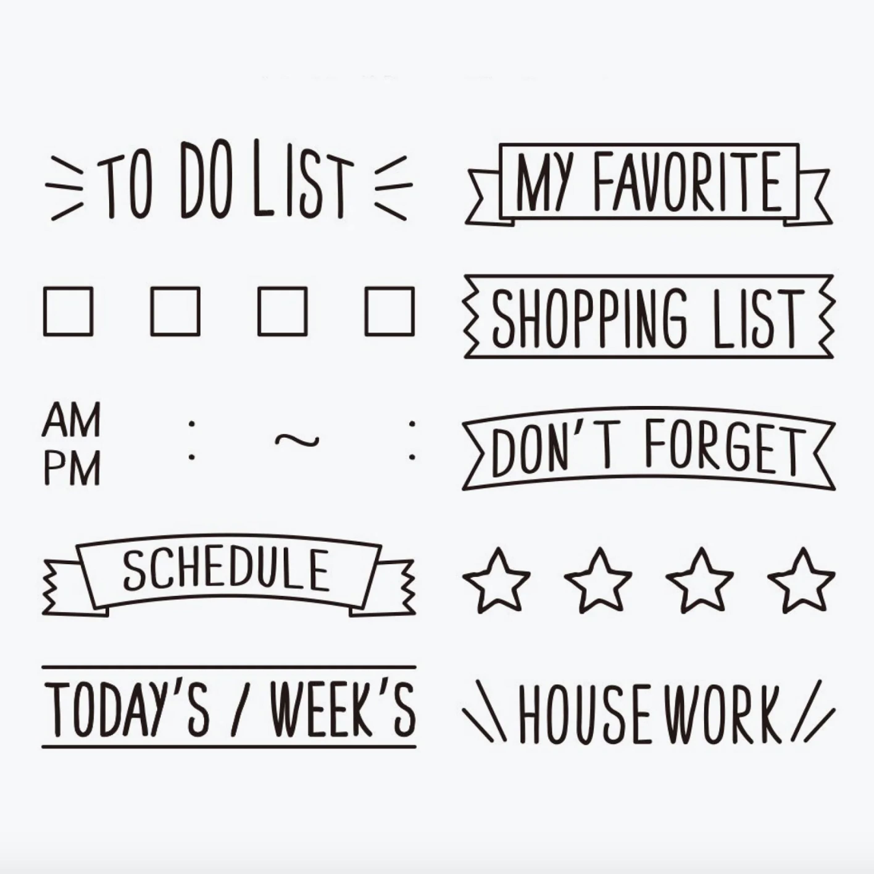 Stamp | Paintable Rotating Stamp | To Do List | Midori