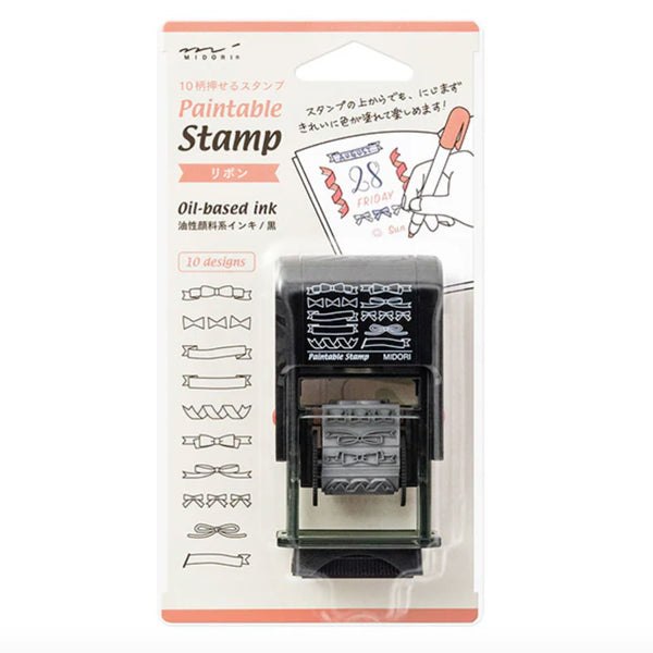 Stamp | Paintable Rotating Stamp | Ribbon | Midori