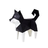 3D Cardboard Model Kit | TINY Animals | Shiba Inu | Black | Kaku Kaku | Bog Craft