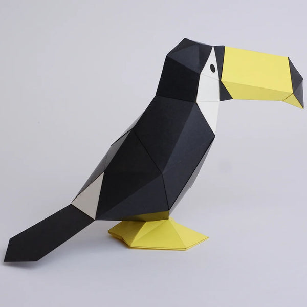 3D Cardboard Model Kit | TINY Animals | Toco Toucan | Kaku Kaku | Bog Craft