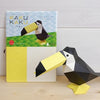 3D Cardboard Model Kit | TINY Animals | Toco Toucan | Kaku Kaku | Bog Craft