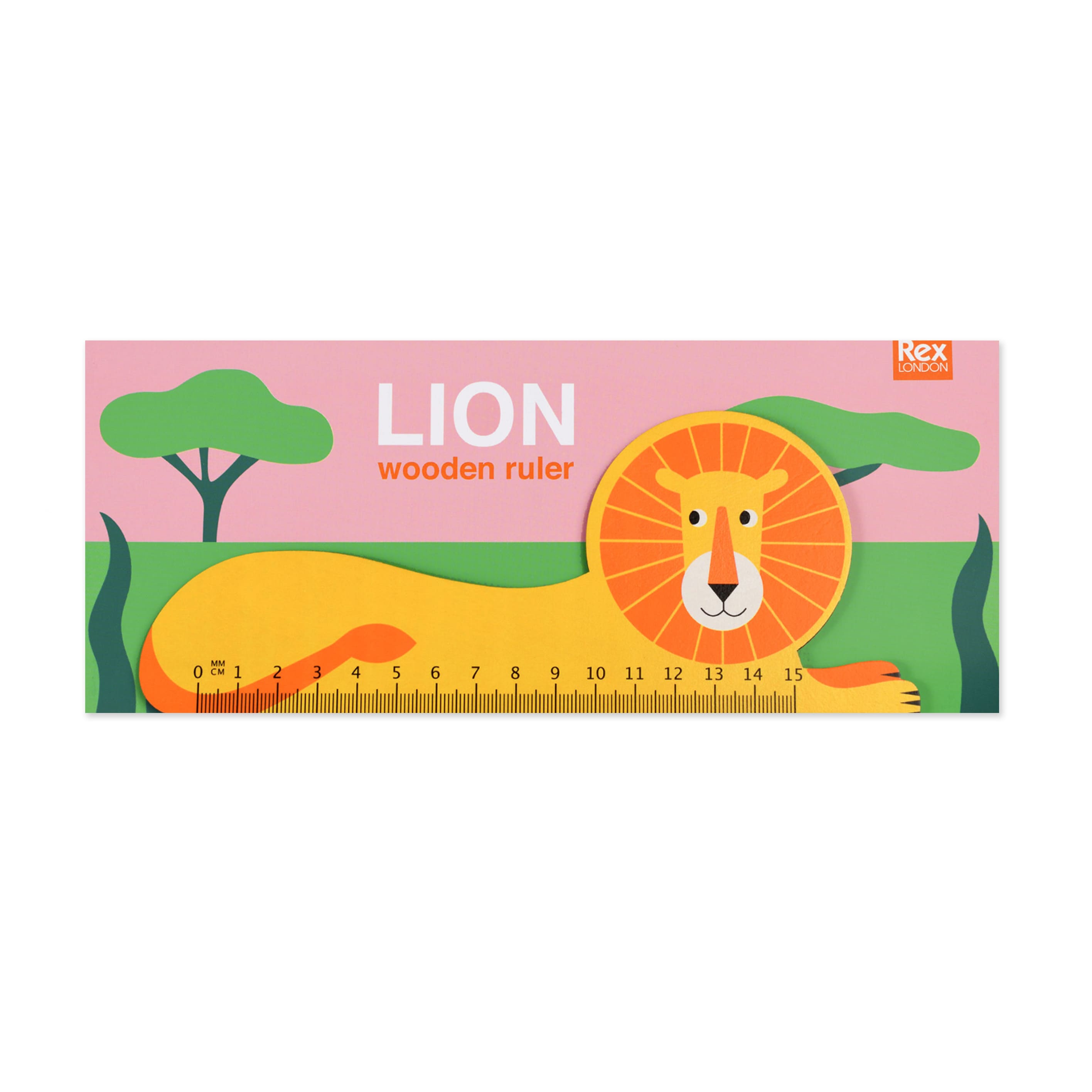 Ruler | Wooden | Lion | Rex London