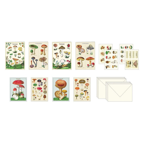 All Occasion Card | Boxed Stationery Set | Mushrooms | Cavallini & Co.