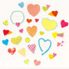 Decorative Stickers | Paper Flakes | Heart | Aiueo