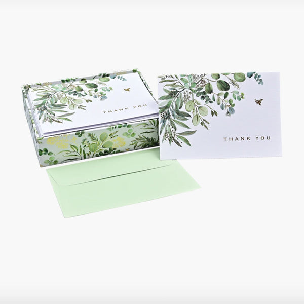 Thank You Card | Boxed Set | Eucalyptus | Peter Pauper