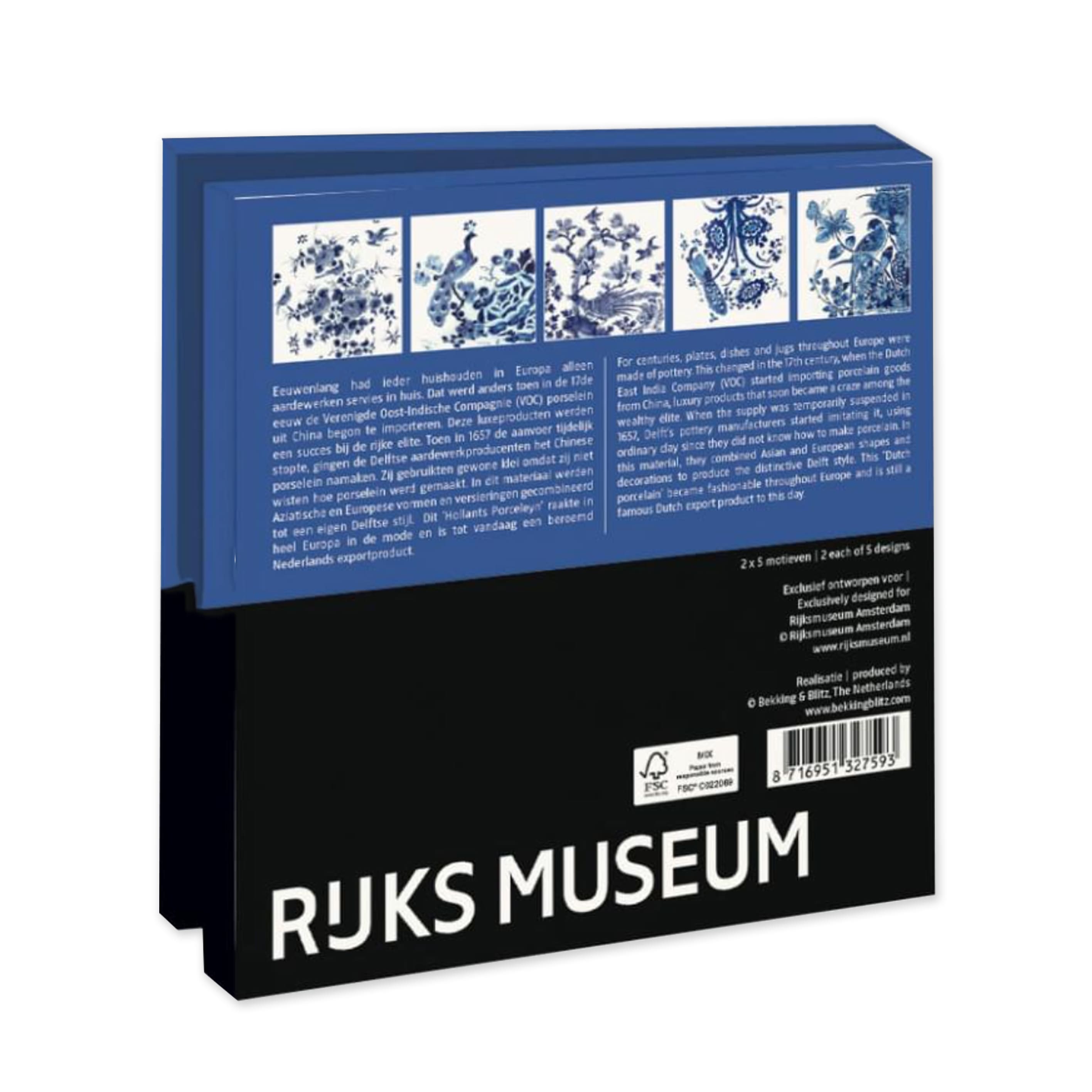 All Occasion Card | Wallet Card Set  | Square | Delft Blue Rijks Museum | Bekking & Blitz