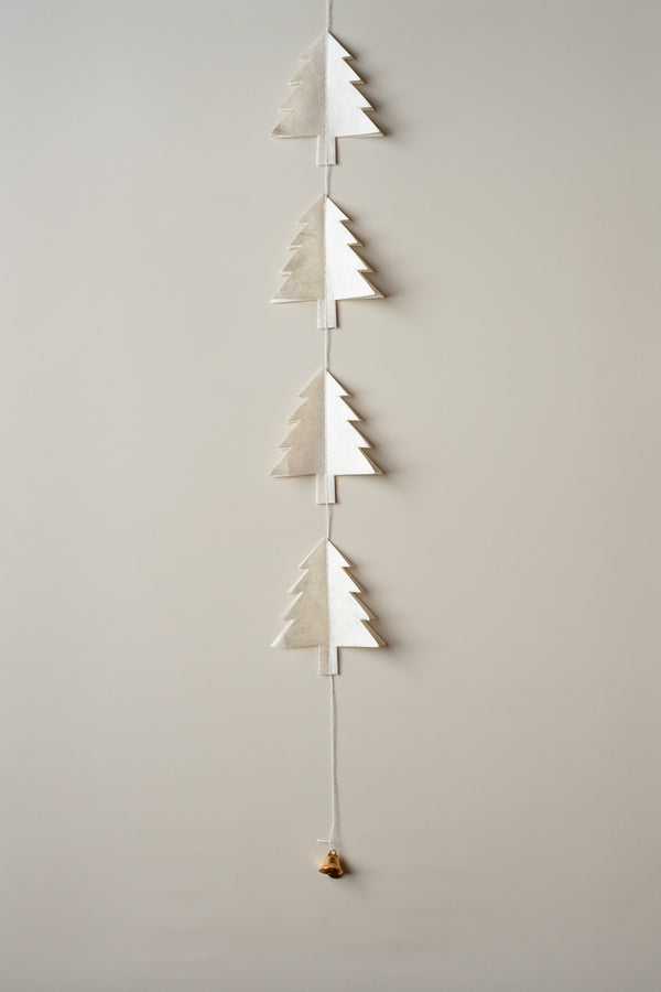 Paper Garland Handmade Nepalese Lokta Paper Christmas Tree Natur